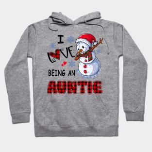 Chirstmas Snowman I Love Being An Auntie Hoodie